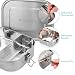 Navaris Fiambrera de Acero Inoxidable para Comida - Envase hermético con Separador...