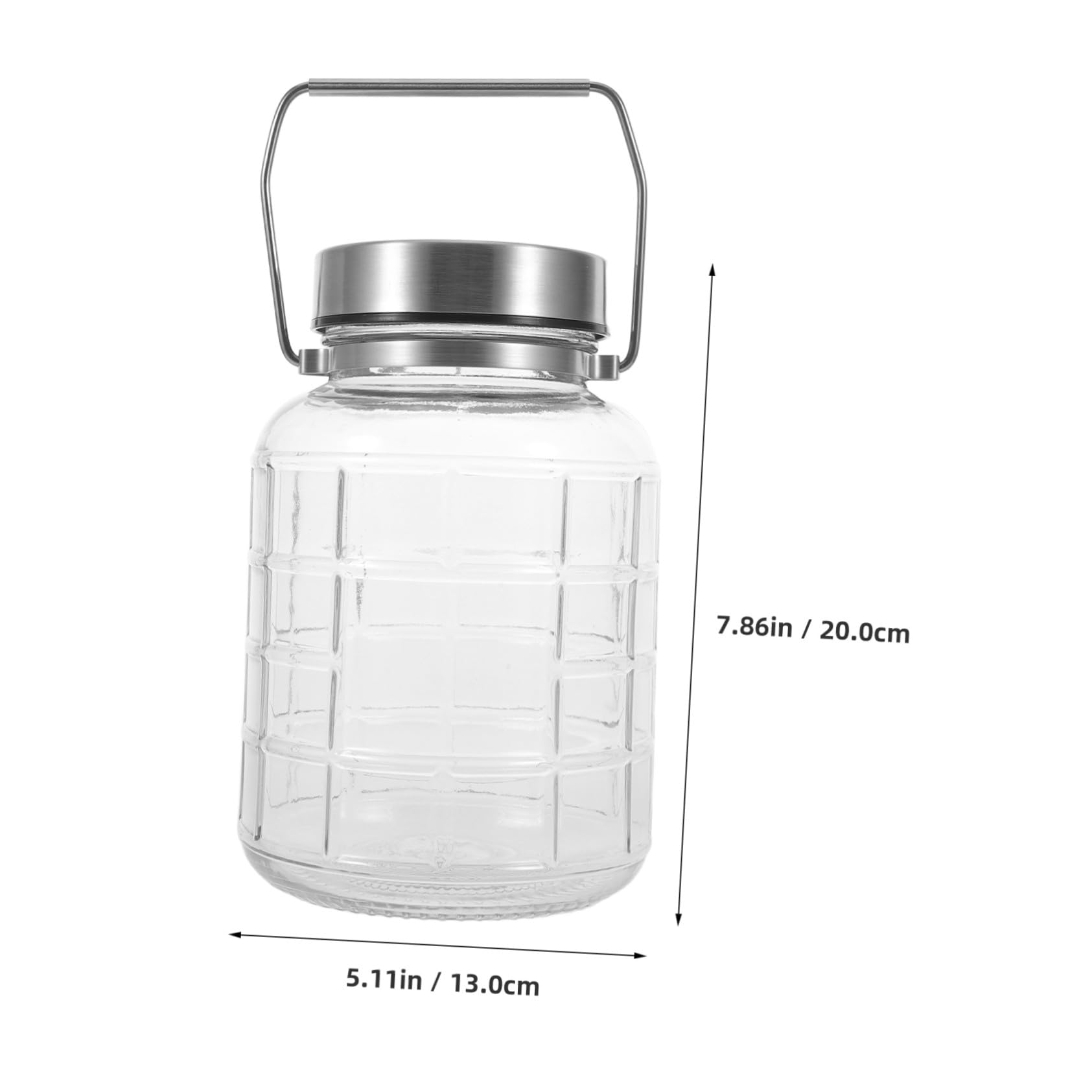 MAGICLULU contenedor de almacenamiento de alimentos Contenedores tarros de especias con tapa tarro de fermentación jarra de almacenamiento de granos Transparent