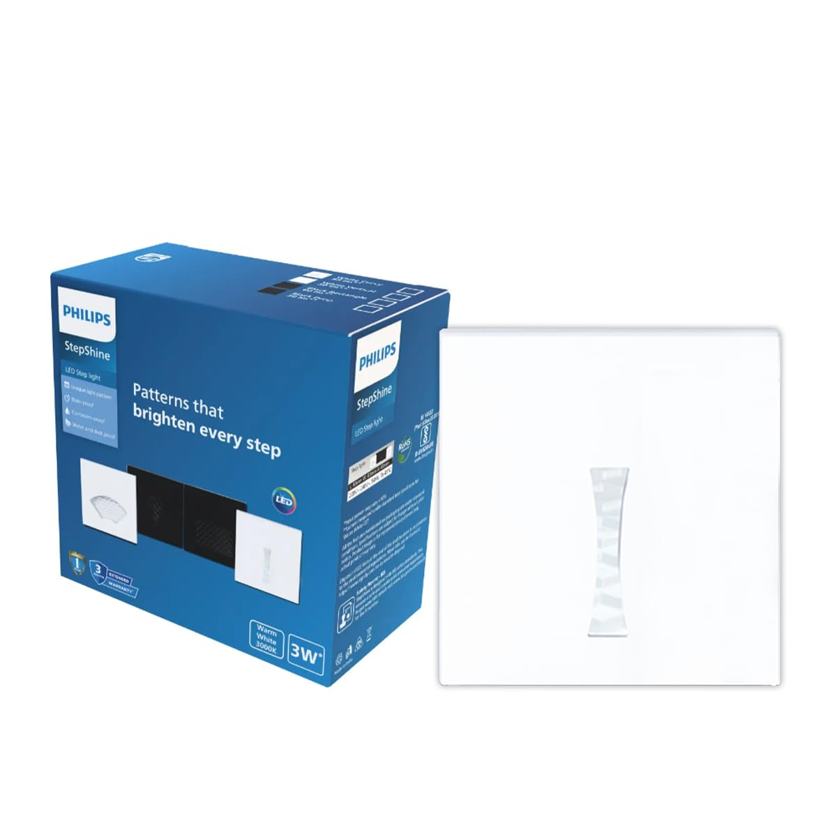 Philips 3W StepShine LED Step Light | White Vertical Shape Decorative Wall Light for Staircase, Corridor & Pathway | Warm White Light | Energy Efficient & Durable | Pack of 1-image-47