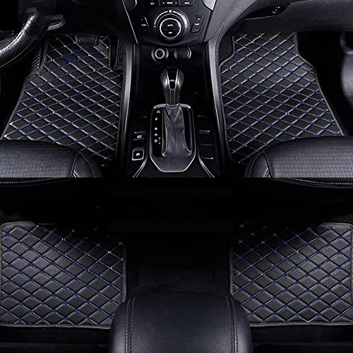 Voiture Tapis de Sol en Cuir pour BMW 3 Series E93 Cabriolet 2007 2008 2009 2010 2011 2012 2013, Tous Temps ImperméAble Moquette Couverture Tapis Sol AntidéRapant,A/BlackBlue