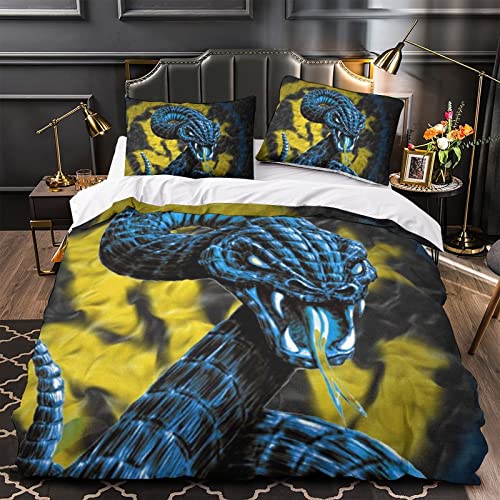 Parure de lit King Size Dark Viper 3D avec finitions soignées - 4