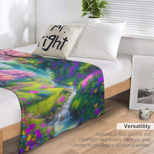 Couverture paysage de qualité supérieure, chaude et douce pour le lit
