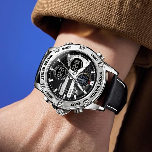 Image of OLEVS Men Watches Fashion Date Gift Chronograph Watch for Men Large Business Digital Calendar Waterproof Mens Wrist Watch