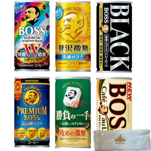缶コーヒー ブラック 箱買い 微糖 無糖 カフェオレ サントリー ボス 贅沢微糖 6種 30本