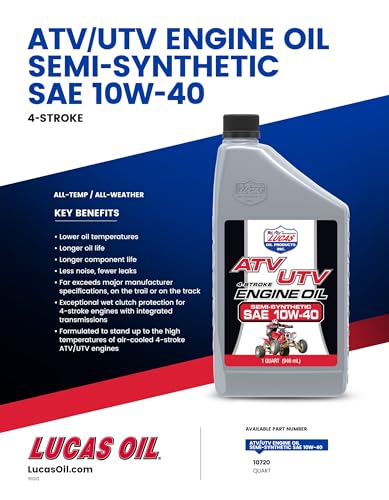 Aceite para motor ATV Semi-Sintético 10W-40 Lucas Oil 6 qt miniatura 3
