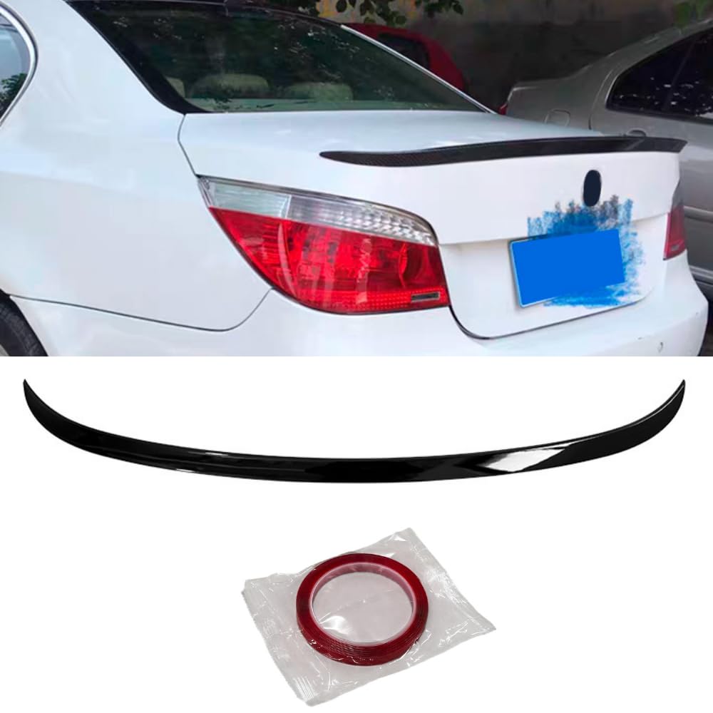 Alerón Trasero para Serie 5 E60 P Estilo 2004-2010 Negro Brillante Plástico ABS Tuning Deportivo Aerodinámico Fácil instalación Diseño Exclusivo AUTOVISION