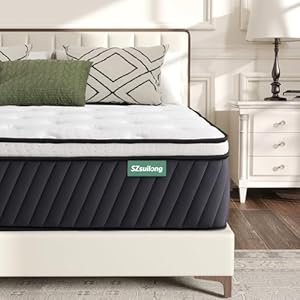 SZsuilong 12 Inch European King Size Mattress, Hybrid Mattress with Cool Gel Memory Foam and Pocket Sprungs, Orthopedic Mattresses, Medium Firm. (160x200x30cm, 5ft3 by 6ft6)
