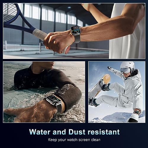 UniqueMe 6 Pack Protector de Pantalla para Apple Watch Series 9/8/7 45 mm, Film HD Flexible Protector, Sin Burbujas