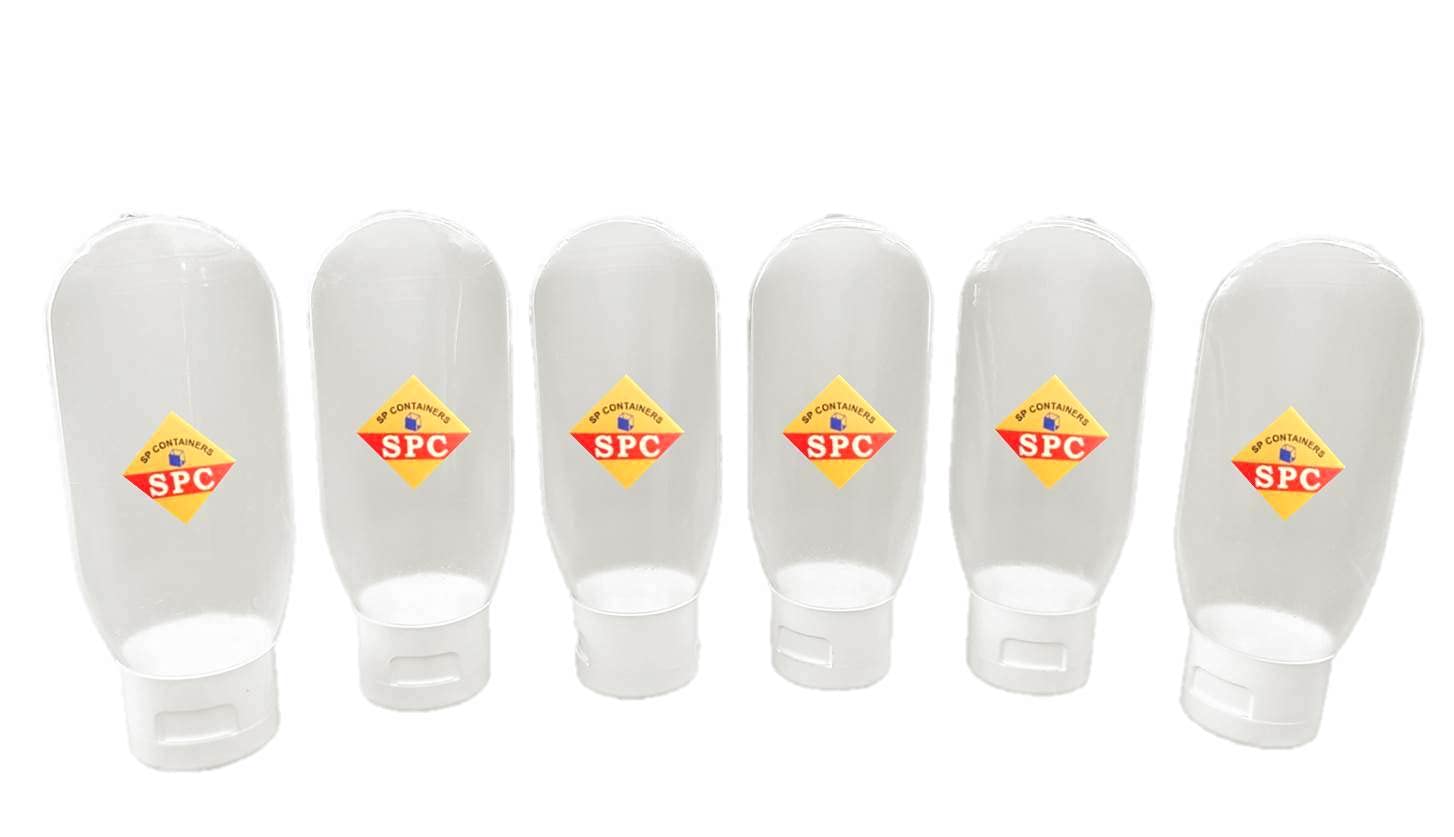 Empty Travel Toiletries Press Squeeze Tottle Tube Bottles Container Set, Refillable Leakproof Stand Up Tube for DIY Lotion, Shampoo, Cosmetic, Conditioner, Sunscreen (100 ml, Clear) (Pack of 6)-image-39