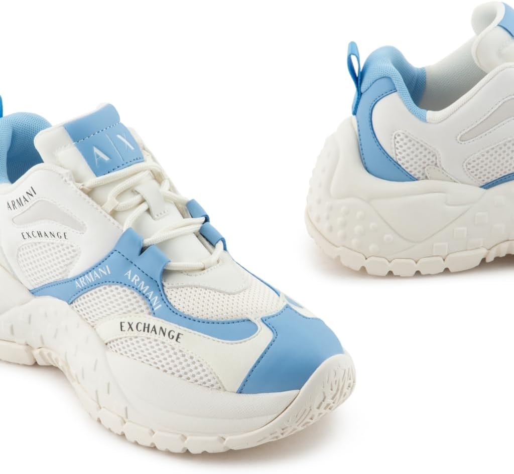 Emporio Armani Womens Vedder, Microsuede Clean Essential LookSneaker