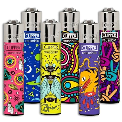 Clipper Classic Large Reusable Lighter 6 Pack