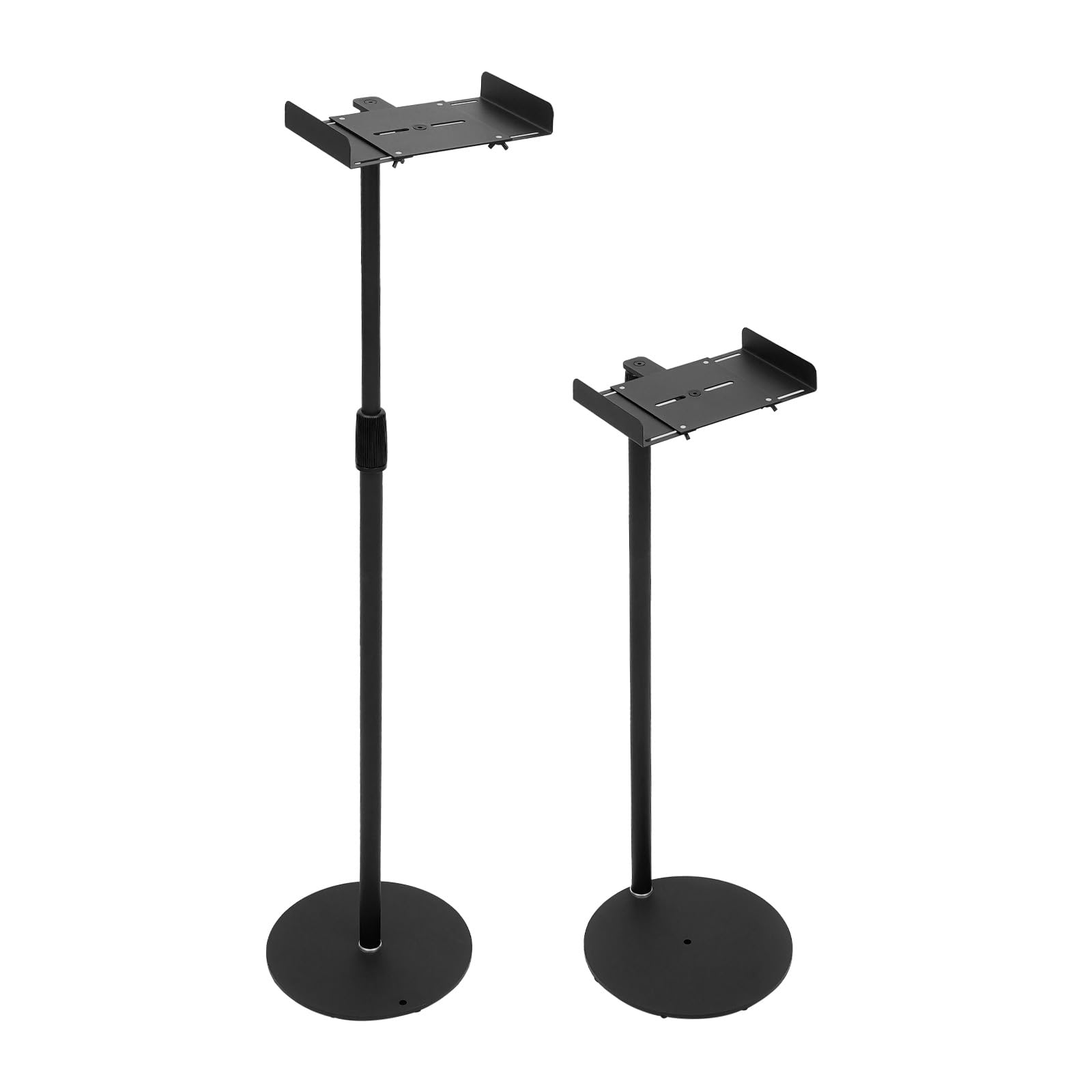Set di 2 supporti per altoparlanti, regolabili in altezza, 75 – 140 cm, universale, supporto per satelliti con carico fino a 6 kg