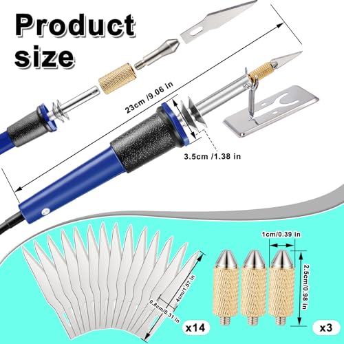 image for Honoson 19 Pieces Electric Hot Knife Cutter Tool, Multipurpose Hot Kni