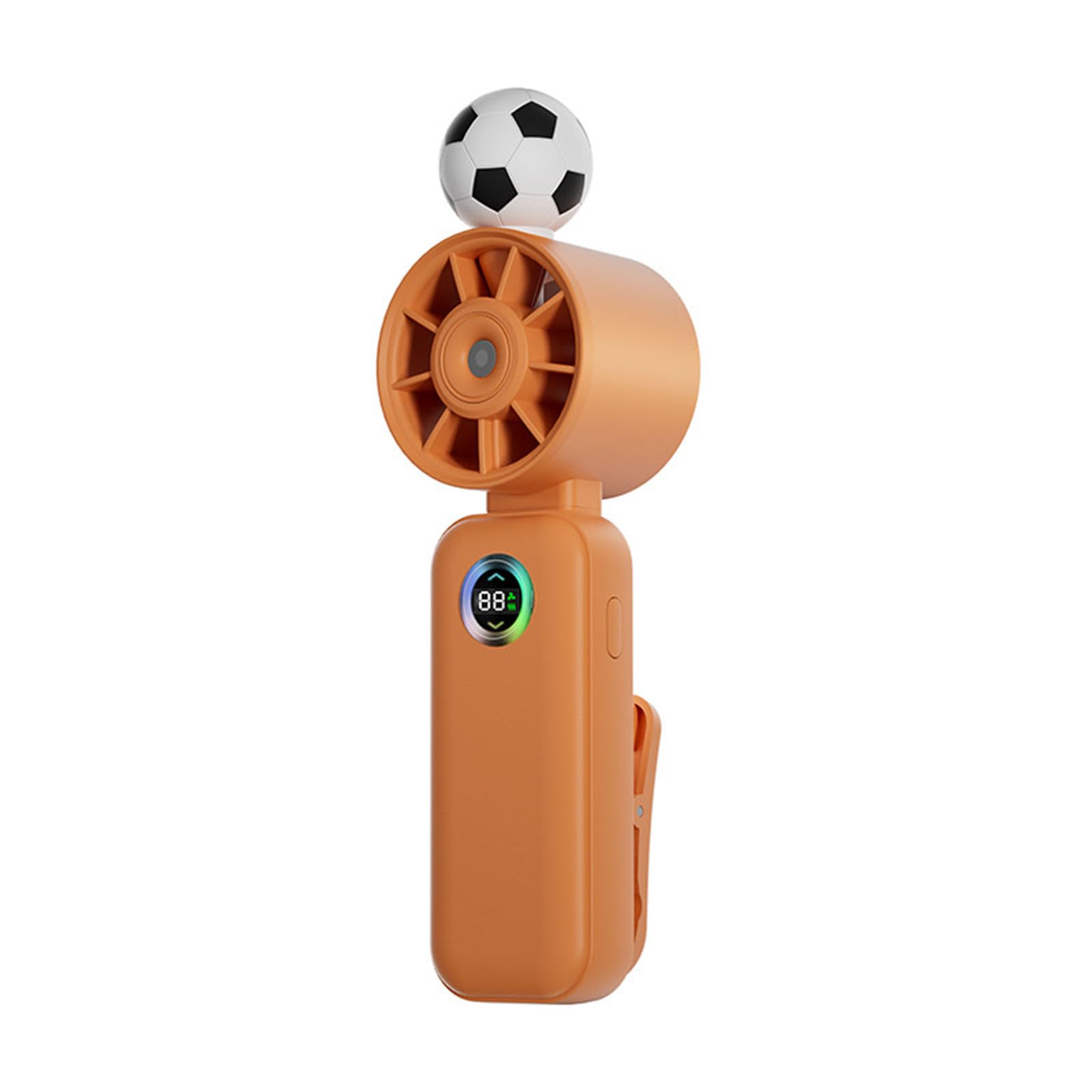 Uqezagpa Orange1 Portable Handheld Quiet Small Mists Fan High Speed Powerful Cooling Fan Light Weight Outdoor Personally Coolers Enduring Rechargeable Cooling