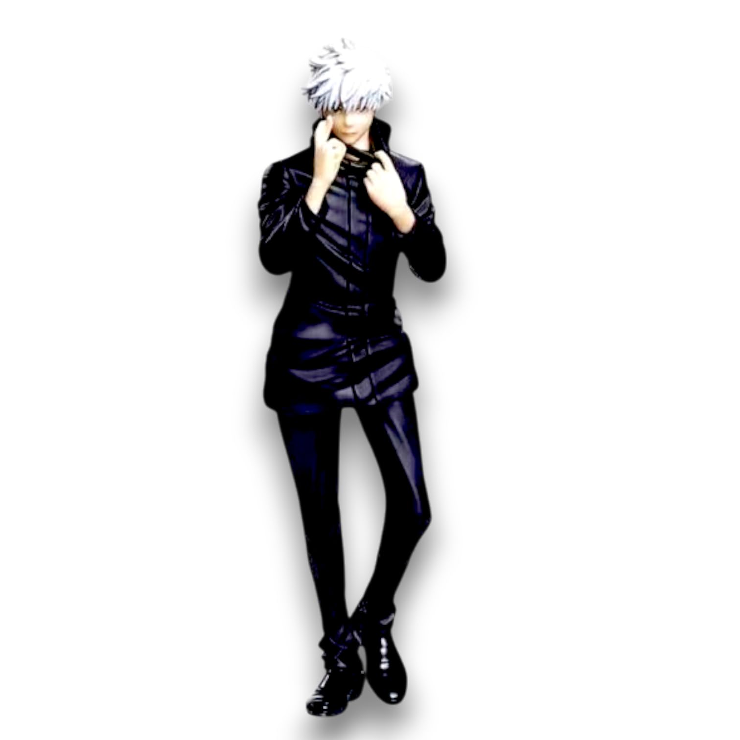 Gojo Satoru Action Figure | Jujutsu Kaisen Anime Collectible PVC Statue | Black Outfit Standing Gojo Figurine | Manga Weeb Display Toy for Fans & Collectors-image-13