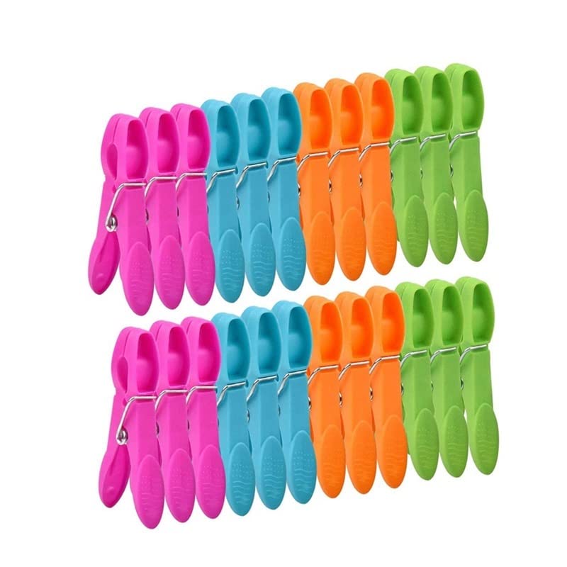 yaoqijie 96 szt. Mocne klamerki do bielizny, kolorowe plastikowe spinacze do bielizny, wiatroszczelne klamerki do bielizny na ubrania domowe Bieliznas lasting (Color : Violet)
