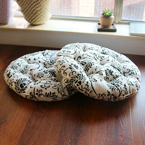 Cojín redondo de algodón y lino para asiento de silla de comedor o suelo de tatami 3
