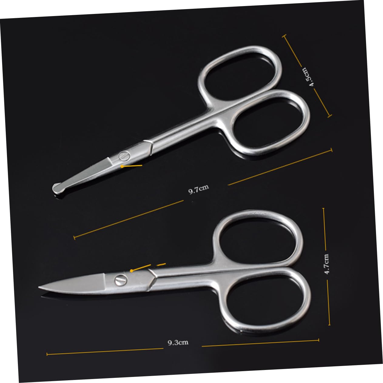 3 Set Set Per Rifinire Le Sopracciglia Forbici in Acciaio Inossidabile Forbici Per Del Naso Strumento Per Modellare Le Sopracciglia Terrimer Per Sopracciglia Black 2 Pezzi * 3