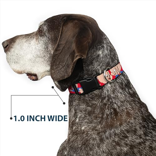 Collar de clip Porky Pig Expressions en rojo para perros medianos de Buckle-Down 7