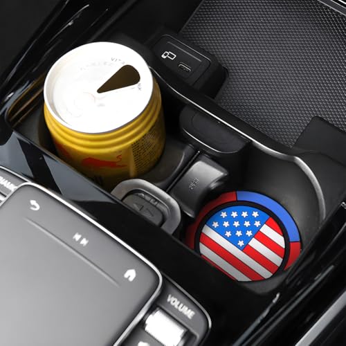 Set 2 Posavasos para Auto con Bandera Americana miniatura 3