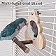 Vogelspiegel, Papageien Spiegel, Holzspiegel Mit Landeplatz, Vogelkäfigständer, Interaktives Spielspielzeug, Papageienspielzeug, Sitzstange Für Budgies Cockatiel Kegel Lovebirds,14x13CM