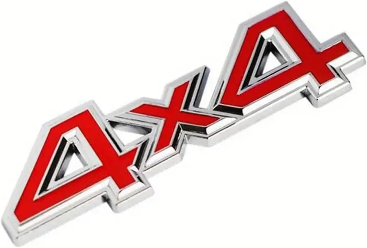 Car 3D Metal 4X4 Sticker/Emblem for Compass All 2021 Onwards Models of Jeep 3D Metal Badge/Logo for All Cars & Bikes - (Red & Silver)