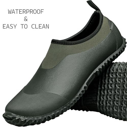 TENGTA Unisex Waterproof Garden Shoes Womens Rain Boots Mens Car Wash Footwear4