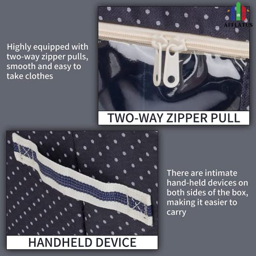 Image of AFFLATUS Polyester Storage Bags for Clothes - Large Cloth Box Saree Organisers for Wardrobe - Blanket Storage Bag 24 L