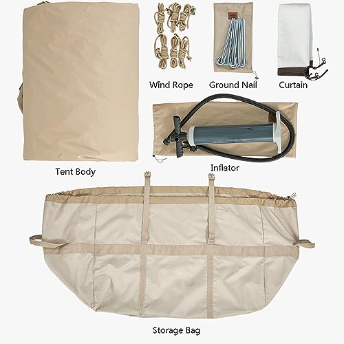 Carpa inflable grande para camping con estructura de aire miniatura 7