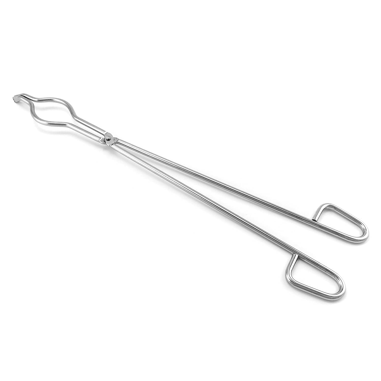 QWORK Crucible Tongs, 18" Stainless Steel Professional Grade Crucible