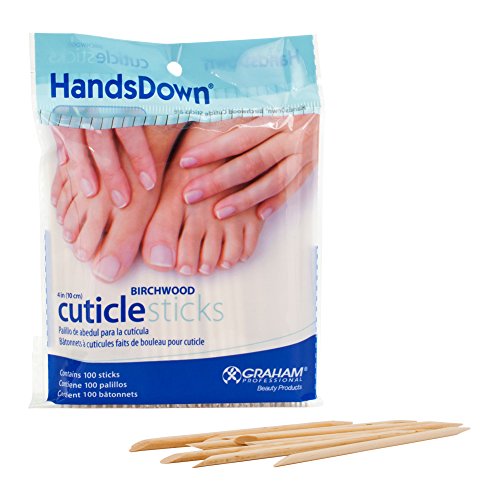 Graham Handsdown Round Birchwood Applicator/Cuticle Sticks- 4- 100 Per Bag 