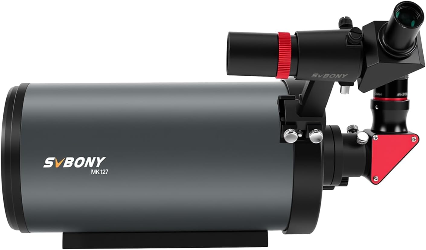 MK127 Astronomy Observation Set, MK127 OTA with SV188P Dielectric Mirror Star Diagonal, 20mm Telescope Eyepiece, SV182 6x30 Right-Angle Finder Scope, Catadioptric Telescope for Planetary Observation