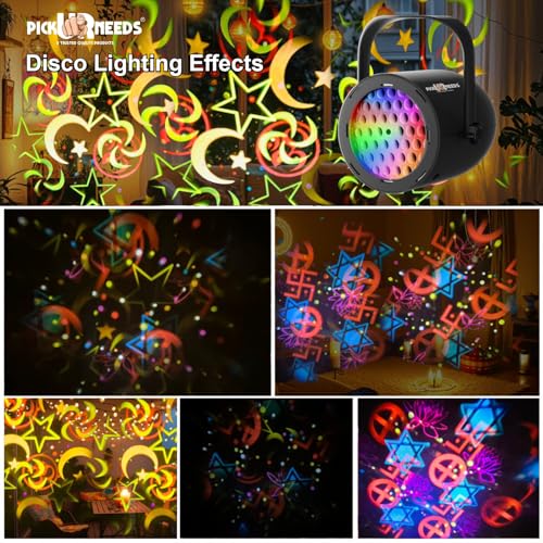 Image of Pick Ur Needs LED Diwali Projector Light with Swastik & Star Patterns | USB Powered Rotating Projection Lamp for Home, Party & Festival Decoration | Adjustable Angle, Eye Lens Design, Energy Efficient