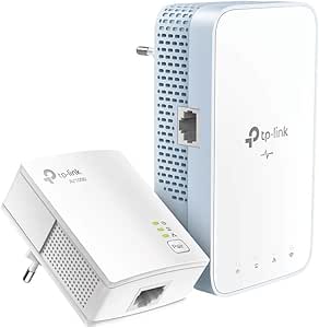 TP-Link WLAN Powerline Adapter Set TL-WPA7517 KIT(Dualband WLAN 750Mbit/s, AV1000 Powerline,Wifi Clone, MU-MIMO, 2 Gigabit Ports, Plug&amp;Play, ideal für HD-Streaming, App Kontrolle) weiß