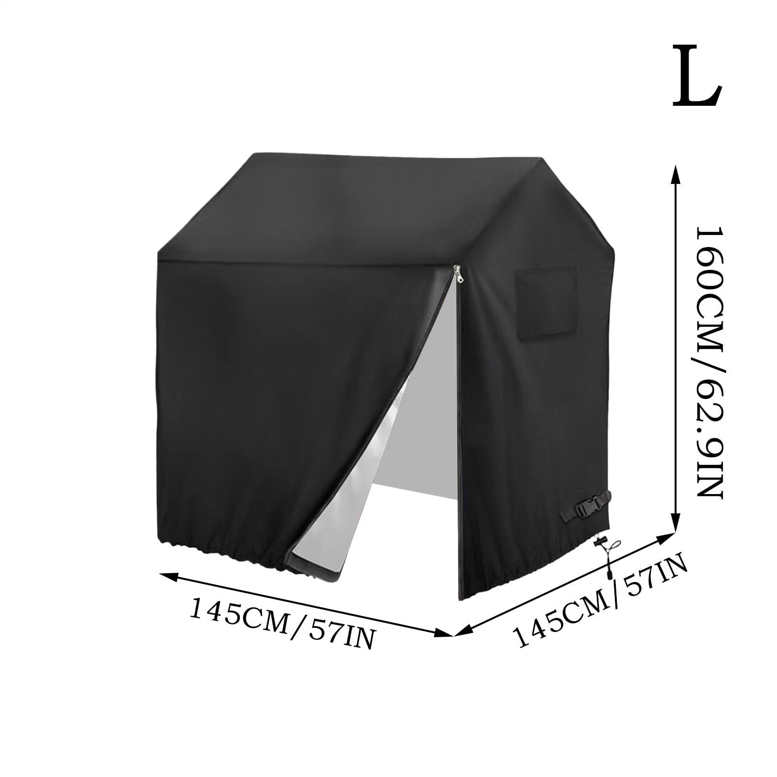 Outdoor Playhouse Cover, Weatherproof Tarpaulin With Side Zipper, UV