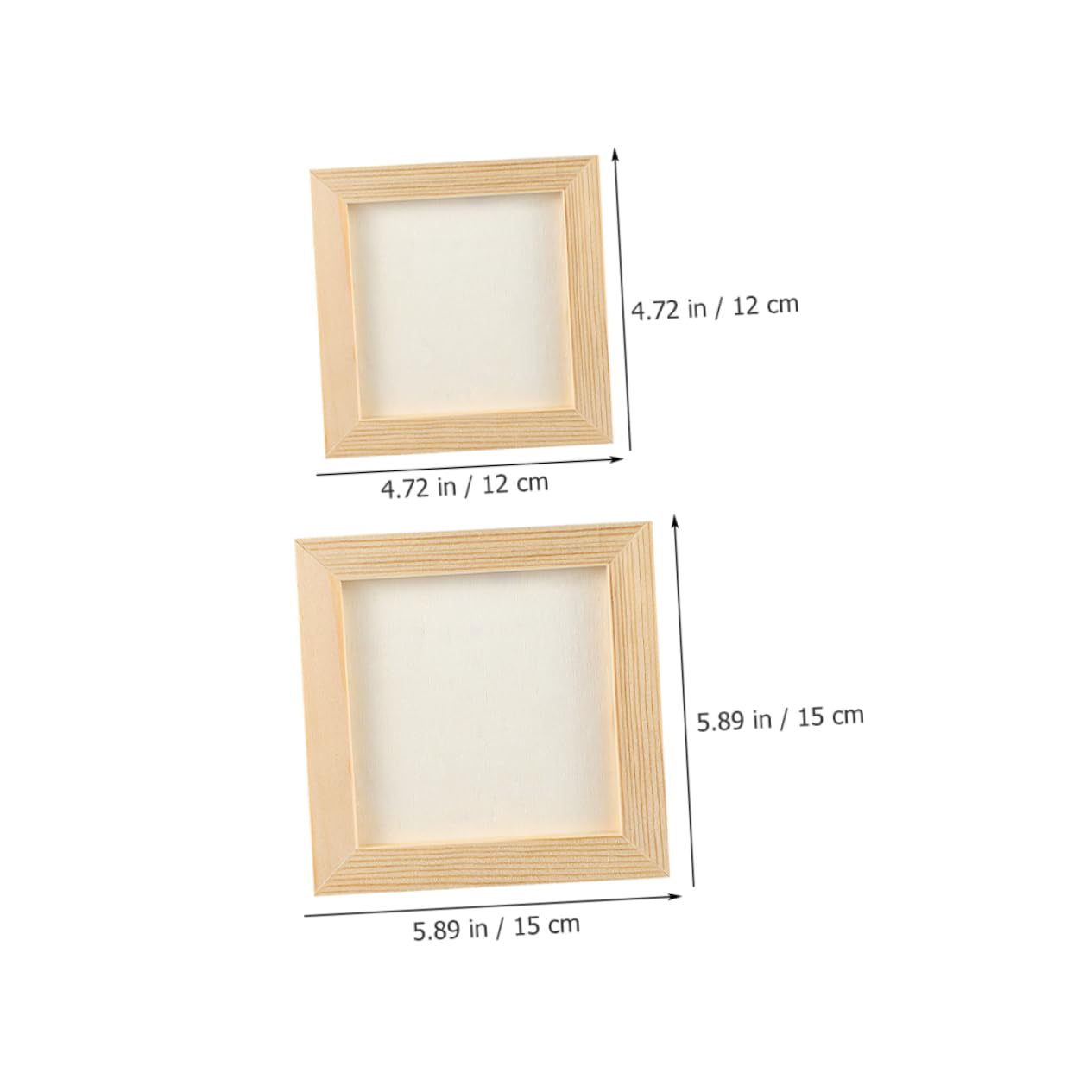 HOOTNEE DIY Wooden Picture Frames Clay Blanks Pcs Set Versatile for Watercolor Oil Sticker and Collage Art