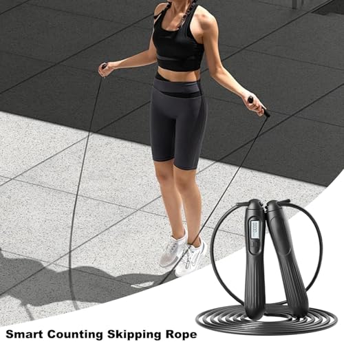 Cuerda de saltar digital ajustable para superar tus límites en el entrenamiento de cardio 4