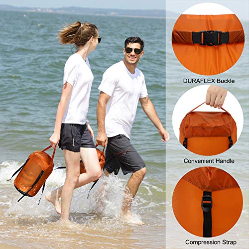 image for MIER Waterproof Compression Stuff Sack Ultralight Cordura Nylon Dry Ba