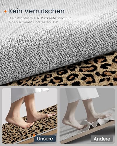 Moquette de sol décorative ronde léopard beige 100cm - 7