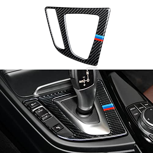 Image of Car Gear Shift Panel Trim Carbon Fiber Decal Center Console Sticker fits for BMW F30 F31 F34 3GT F32 F33 F36 2012-2019 Accessories - 330e NOT FIT