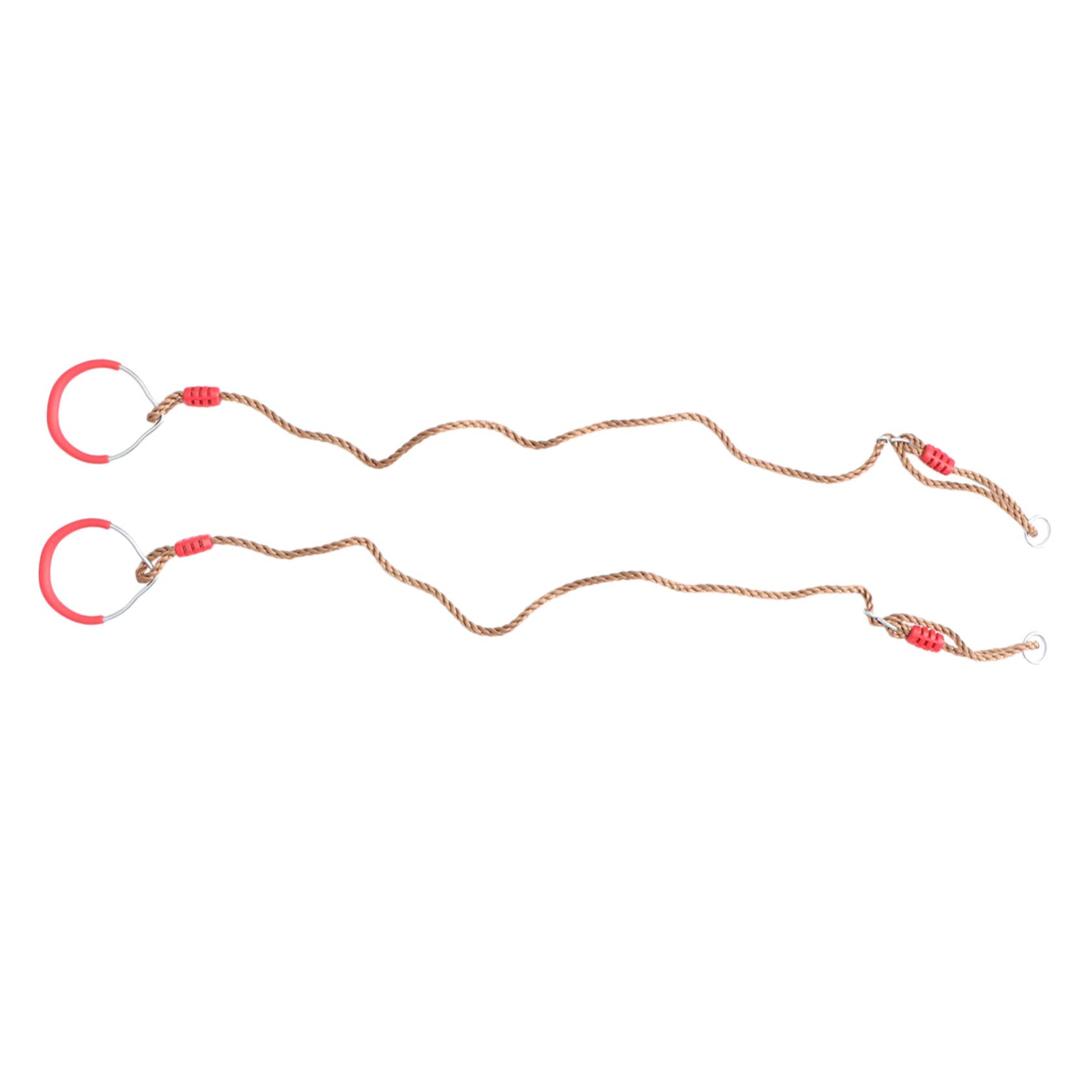 Mikikit 1 Pair Fitness Gym Rings Gymnastic Pull-up Rings for Upper Body Strength Training Adjustable Height Sports Workout Accessories for Men Women