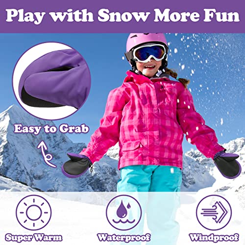 Sarfel Toddler Waterproof Mittens Toddler Winter Gloves Toddlers Snow Gloves for Kids Ski Mittens for Baby Thinsulate 1-7Y4