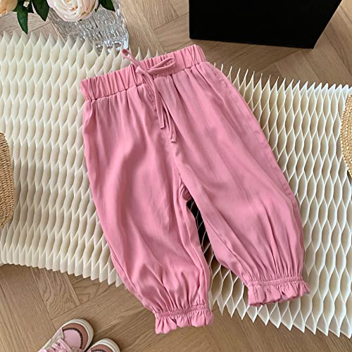 Toddler Girl Pants Elastic Waist Solid 𝐁loomers Pants Harem Pants Loose Casual Baggy Sports Dance Pants2