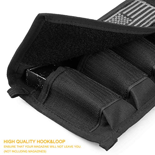 Amyipo Tactical Gun Pistol Magazine Storage Pouch 6 Mag Holder (Only Pouch) For Training, Outdoor (Black) #TOP2