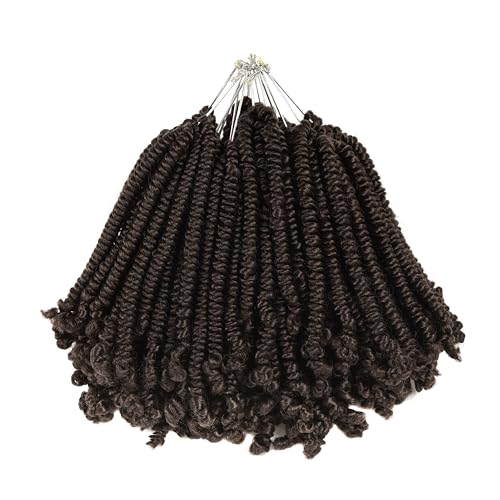 Pre-Twisted Short Bob Spring Twist Crochet Hair for Black Women 8 Inch, 4#