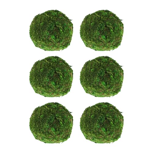 Healvian ガーデンアクセサリー 家庭用苔飾り フォーム乾燥苔素材 簡単手入れ不要 インテリアやシーン装飾に最適 6個入りの商品画像（Amazon）