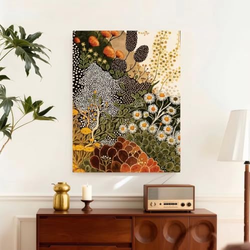 Tableau abstrait botanique moderne sur toile de qualité supérieure - 4