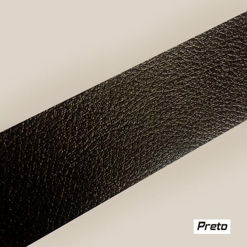 Trio Espelho Decorativo Vidro Organico com Moldura de Couro Suspenso PRETO
