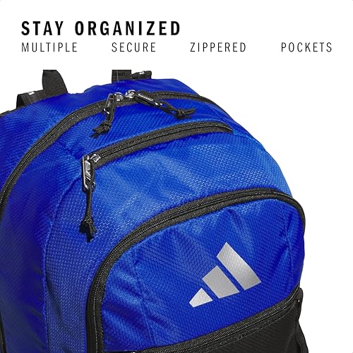 Image of adidas Excel 6 Backpack, Team Royal Blue /Black /Silver Metallic /7.5, One Size, Excel 6 School Backpack - Bookbag for Laptop Work Travel, 34l