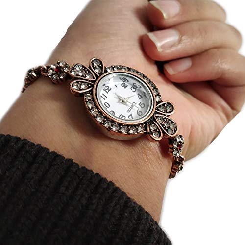 Aleafa Armlet Presents Women's,Girl's Beautiful Jewel Studded Gold Plated Watch Bracelet for Wedding/Party/Return Gift. (1 Pcs) (Design 1) #Aport-1124